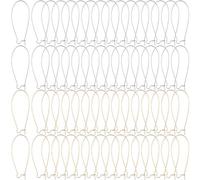 SOFPLATE 1 Box 200Pcs Silver Kidney Earring Hooks Brass Earring Wires Gold Hoops U Shaped Teardrop Long Earwires Connector Dangle Earring Findings for jewellery Making Supplies DIY Craft Women Beginne