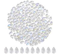 SOFPLATE 1 Box 200Pcs Teardrop Glass Beads Bulk Water Drop Crystal Beads Transparent Clear AB 9x6mm Top Drilled Chandelier Charms Pendants Loose Spacers for Earrings Bracelet Necklace Jewellery Making