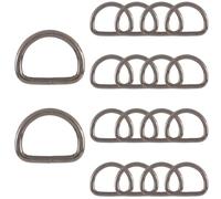 SOFPLATE 1 Box 20Pcs D Shape Rings Gun Metal D Ring 1 Inch 25mm Gun Black Gunmetal Iron Heavy Duty Non-welded Hooks Strap Extra Thick 4mm D-rings for Sewing Purses Webbings Aprons Belts DIY Crafts