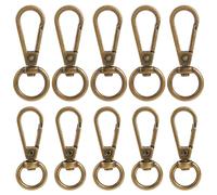 SOFPLATE 1 Box 20Pcs Keychain Swivel Hook Spring Swivel Clasp Antique Bronze Alloy Replacement Trigger Push Gate Rings Lanyard Clips Accessories for Keychains Purse Lanyards Jewellery DIY Making Craft