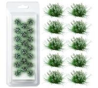 SOFPLATE 1 Box 20Pcs Model Train Scenery Grass Tufts Miniature Landscape Grass Resin Static Scenery Model Artificial Plants Lowland Shrub Vegetation Bushes for Railroad Layout Railway Diorama Modeling