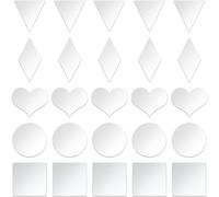SOFPLATE 1 Box 250Pcs 5 Styles Small Mirror Mosaic Tiles Self Adhesive Mirror Tiles Bulk Acrylic Mini Mirrors Stickers for Wall Home Kitchen Bedroom Decoration Supplies DIY Craft Projects Framing