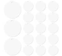 SOFPLATE 1 Box 25Pcs Round Engraving Blanks Silver Blank Tags 1.6 Inch Metal Aluminum Flat Circle Disc Connector Links Charm Engraved Stamping Tag for Jewelry Making Necklace Charms DIY Craft Findings