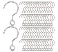 SOFPLATE 1 Box 300Pcs Stainless Steel S Hooks Small S Shaped Hooks Silver Mini Metal Hangers Ornaments Accessories for Holiday Home Decoration Crystal Beads Glass Ball Sun Catchers Hanging 15.5x9x1mm