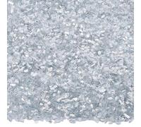SOFPLATE 1 Box 400G Silver Crushed Glass Small Pieces Crushed Glass Pieces for Crafts Bulk 0.88Lb Shiny 3-20mm Broken Crystal for Resin Art DIY Crafts Vase Fillers Tabletop Fire Pit Aquarium Rocks