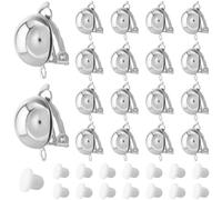 SOFPLATE 1 Box 40Pcs Clip-on Earring Converter Silver Clip Earrings Backs Painless Brass Non Pierced Earring Clips with Earring Pads Clip on Earring Findings for jewellery Making Supplies DIY Beginner
