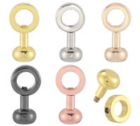 SOFPLATE 1 Box 5 Pieces 5 Colors Zipper Insert Buckle Purse Chain Connector Copper Zipper Pull Replacement Mini Metal Clip Accessories for DIY Purse Pochette Pouch Crafts Beginner 0.79 x 0.39 x 0.31In