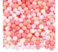 SOFPLATE 1 Box 500Pcs Candy Color Acrylic Beads Round Frosted Bead Bulk 8mm Plastic Balls Pastel Matte Mix Gumball Loose Spacer Beads for jewellery Making Bracelets Necklaces Earrings Keychain DIY Cra