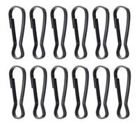 SOFPLATE 1 Box 50Pcs Metal Spring Hooks Black Lanyard Snap Clip Hooks 1.24 Inch Gourd Iron Push Gate Hanging Clasp Buckle Findings for Keychains ID Cards Purses Curtains Pet Tags Supplies DIY Making