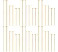 SOFPLATE 1 Box 600Pcs 30mm 38mm 50mm Ball Head Pin Gold jewellery Head Pins Long Headpin Brass Needles Bead Pins Findings for jewellery Making Accessories DIY Dangle Earring Crafts Women Adult Supplie