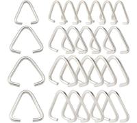 SOFPLATE 1 Box 600Pcs 9mm 11mm 12mm 16mm Triangle Open Jump Rings jewellery Pinch Bails Silver Buckle Clasp Pinch Bail Charm Bead Pendant Connectors for jewellery Making Supplies DIY Craft Accessories