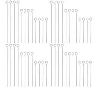 SOFPLATE 1 Box 600Pcs Silver Eye Pin jewellery Eye Pins Bulk 30mm 40mm 50mm Long Eyepins Open Headpins Loop Head Pins for jewellery Making Accessories DIY Necklaces Bracelets Earrings Crafts Supplies