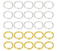 SOFPLATE 1 Box 600Pcs Small Split Key Rings 8mm jewellery Jump Ring with Double Loops Metal Round Connectors Brass Gold Silver Keychain Rings Bulk for DIY Necklaces Bracelets Earrings jewellery Making