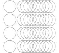 SOFPLATE 1 Box 60Pcs Multi Purpose Silver O Ring Keychain 38mm Metal Spring O Ring Buckle Round Spring Key Rings Accessories Bulk for Hardware Bags Dog Collar Leashes Craft Project DIY Keychains Belts