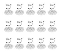 SOFPLATE 1 Box 60Pcs Small Upholstery Pins Clear Furniture Pins with Iron Twist Tacks Acrylic Flat Round Head Craft Decorative Push Tacks Accessories for DIY Slipcovers Bed Skirt Upholstery Furniture
