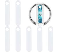SOFPLATE 1 Box 8Pcs Sublimation Name Plate Blanks Oval Acrylic Tumbler Lid Toppers Personalized Tumbler Tags DIY Cup Lid Decorations Heat Transfer Accessories for 40 OZ Tumblers Cups Design Projects
