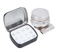 SOFPLATE 1 Set Travel Watercolor Palette Kit Tin Storage Box Black Mini 12 Wells Mixing Tray Oil Pot with Clip Portable Pocket Painting Tool Watercolor Paint Palette for Artists Gouache Outdoor Sketch