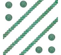 SOFPLATE 1 Strand about 70Pcs Rondelle Stone Beads Green Aventurine Beads 8 x 5mm Oval Disc Natural Gemstone Small 14.76 Inch Lentil Smooth Spacer Bead for Jewelry Making Bracelet Necklace DIY Craft