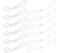 SOFPLATE 10 Pairs 2 Sizes Invisible High Heel Strap Clear Shoe Straps Transparent Silicone High Elastic Detachable Ankle Shoes Lace Fix Loose Belt Replacement for Prevents Slipping Heels Supplies