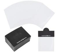 SOFPLATE 100 Sets 2.36 x 3.15 Inch Handmade Jewellery Display Bags Black Bracelet Display Cards Hanging Love Printed Foldable Header OPP Packaging Cards for Showing Selling Necklaces Earrings Crafts