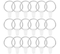SOFPLATE 100 Sets Plastic Key Rings Clips Split Key Ring Clip with Clear Plastic Clasps Silver Round Metal Keychains Connector Kits for Car Key Keychains Lanyards Accessories Supplies DIY Crafting