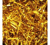 SOFPLATE 100G Basket Filler Paper Shred Gold Box Filler Crinkle Paper Plastic Shiny Metallic Iridescent Film Hamper Shreds Confetti for Gift Wrapping Box Stuffer Basket Filling DIY Birthday Decoration