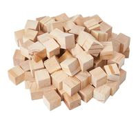 SOFPLATE 100Pcs 1/2 Inch Wood Blocks Natural Unfinished Craft Wooden Cubes Solid Pine Log Accessories for DIY Projects Arts Crafts Painting Stamping Puzzles Educational Activities Supplies Adults
