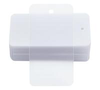 SOFPLATE 100Pcs 3.5 x 6.5cm Clear Shipping Tags Waterproof Plastic Tags PVC Blank Hanging Labels Rectangle Name Identification Labeling for Identify Name ID Cards Handbag Luggage Tagging Supplies