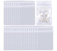 SOFPLATE 100Pcs Clear Jewelry Bags 4x6cm PVC Clear Jewelry Anti Oxidation Zipper Bag Antitarnish Plastic Bags Transparent Storage Pouches for Packaging Holding Jewelry Rings Earrings Small Business
