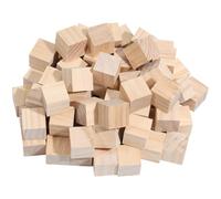 SOFPLATE 100Pcs Unfinished Wood Blocks Wooden Square Cubes Bulk 2x2x2cm Pine Craft Wood Cubes Small Blank Wooden Blocks for DIY Crafts STEM Dice Painting Building Projects Home Decorations Adults