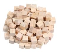 SOFPLATE 100Pcs Unfinished Wood Cubes Wooden Square Blocks Bulk 15x15x15mm Pine Craft Wood Cubes Small Blank Wooden Blocks for DIY Crafts STEM Dice Painting Building Projects Home Decorations Adults