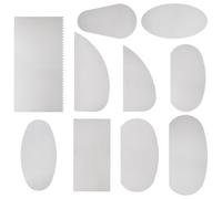 SOFPLATE 10Pcs Stainless Steel Clay Scraper Pottery Tools Serrated Sculpture Modeling Cutter Ribs Ceramics Sculpting Tools Kits for Sculpting Texturing Artists Modeling Potter Polymer Clay Crafting