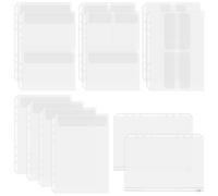 SOFPLATE 12 Sheets 5 Styles A5 Clear Binder Inserts 6 Hole Binder Dividers PVC Waterproof Loose Leaf Pocket Storage Protectors Sleeves Bags for Office Cutting Dies Stencil Album Stamps DIY Crafts