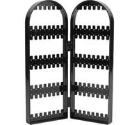 SOFPLATE 120 Holes 2 Doors Acrylic Jewellery Holder Stand Black Acrylic Earring Holder Big Plastic 5 Tiers Hanging Retail Marketing Personal Storage Stand Stud Earrings Organizer for Vendors Selling