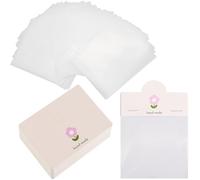 SOFPLATE 120 Sets 2.36 x 3.15 Inch Foldable Jewellery Display Cards Necklace Display Bag Handmade Hanging Paper Header OPP Craft Bags for Showing Bracelets Earrings Rings Keychains Business Package