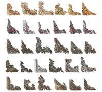 SOFPLATE 120Pcs 30 Styles Vintage Frame Corner Stickers Scrapbook Decorative Border Stickers Adhesive Retro Flower Photo Border Cutouts Lace for Junk Journal Planner Album Diary Card Making Art Crafts