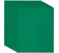 SOFPLATE 12Pcs Green Iron on Vinyl Sheets Heat Transfer Sheets Vinyl PVC 12 x 10 Inch Rectangle Sublimation Ink HTV Pack Accessories for T Shirts Hats Bags Clothing DIY Making Crafting Decoration