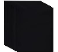 SOFPLATE 12Pcs HTV Heat Transfer Vinyl Transfer Sheets Black PVC 12 x 10 Inch Rectangle Design Fabric Sublimation Ink Pack Sheets Accessories for T Shirts Hats Clothing DIY Making Crafting Decorations