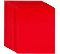 SOFPLATE 12Pcs Sublimation Transfer Ink Sheets Red Heat Transfer Vinyl HTV 12 x 10 Inch Rectangle PVC Iron on Vinyl Sheet Pack Accessories for T Shirts Hats Clothing DIY Making Crafting Decoration
