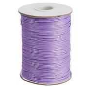 SOFPLATE 155 to 160M 1mm Wax Craft String Purple Waxed Thread Round Korean Artisan Wax-Coated Polyester Bracelet Rope Beading Cord for Bracelet Necklace Jewellery Making Knotting Weaving Sewing Crafts