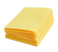 SOFPLATE 15Pcs 7" x 11" Felt Paper Sheets Yellow Fabric Felt Gold Non Woven Large Pastel Rectangle Plain Color Stiff Thick Felts for Sewing Crafts DIY Art Projects Handicrafts Patchwork Decoration