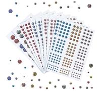 SOFPLATE 1608Pcs 3D Lure Eyes Fish Lures Stickers Colorful Small Round Dot 3/4/5/6/8/10mm Resin Realistic Eye Adhesive Sticky Picture Stickers for Fishing Bait Fly Tying Streamers DIY Making Crafts