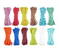 SOFPLATE 197 Feet/60M 12 Colors Paracord Combo Parachute Cord Kit 4mm Nylon Multifunction Survival Bracelets Climbing Paracords Thread Rope Lanyard Stripe Cords for Hiking DIY Crafts Projects Supplies