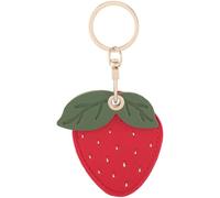 SOFPLATE 1Pc Fruit Leather Keychain Cute Strawberry Keychain Charms Door Entry Key Fob Holder Protective Cover with Key Ring for GPS Tracker Smart Tag Access Control Card RFID Proximity Token Women