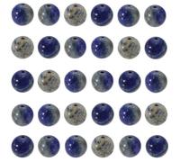 SOFPLATE 2 Strands about 90 to 94Pcs 8mm Lapis Lazuli Beads Stone Ball Beads Natural Genuine Blue Round Small Smooth Gemstone Charm Loose Spacers for DIY Jewellery Making Bracelets Necklaces Earrings