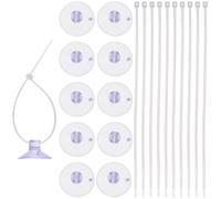 SOFPLATE 20 Sets Aquarium Suction Cups with Zip Ties 24mm Suction Cups with Adjustable Zip Ties Fish Tank Tools for Air Tubes Moss Fish and Shrimp Nests Plants Reptile Hammocks DIY Crafts Supplies
