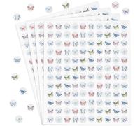 SOFPLATE 20 Sheets 2400Pcs Mini Butterfly Stickers Small Insect Sticker 13mm Round Dot Paper Self-Adhesive Butterflies Label Decals Peel and Stick for Students Reward Calendar Scrapbook Water Bottle