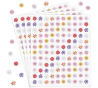 SOFPLATE 20 Sheets 2400Pcs Mini Flower Stickers Small Reward Stickers Bulk 13mm Round Paper Self-Adhesive Decorative Floral Decals for Scrapbooking Calendar Water Bottles Laptop Album Journals Planner