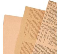 SOFPLATE 20 Sheets 27.6 x 19.7 Inch Newspaper Print Tissue Paper Vintage Wrapping Paper Words Retro Rectangle Present Tissue Sheets Accessories for Birthday Wedding Gifts Bouquet DIY Craft Packaging