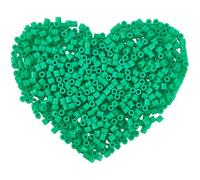 SOFPLATE 2000Pcs Green Melting Beads Perlers Beads Bulk 5 x 5mm Tube Small Mini Plastic Fuse Melty Fusion Compatible Hama Refill Craft Spacers Accessories for DIY Pegboards Creative Arts Gifts Craft